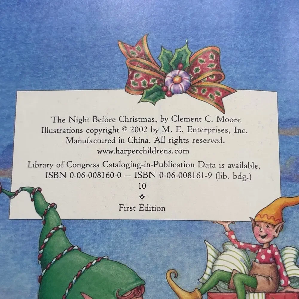 Mary Englebreit Illustrations The Night Before Christmas Hardcover 2002 1st Ed